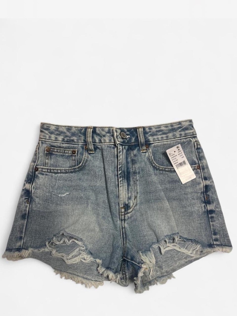 Pacific Sunwear Light Blue Distressed Denim Shorts